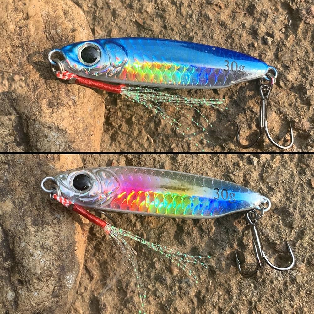 Amazon.co.jp: Tripquips 海水ジグ 釣りルアー 超鋭いフック付き